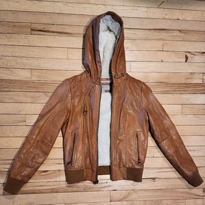 Marc New York Womens Leather Coat